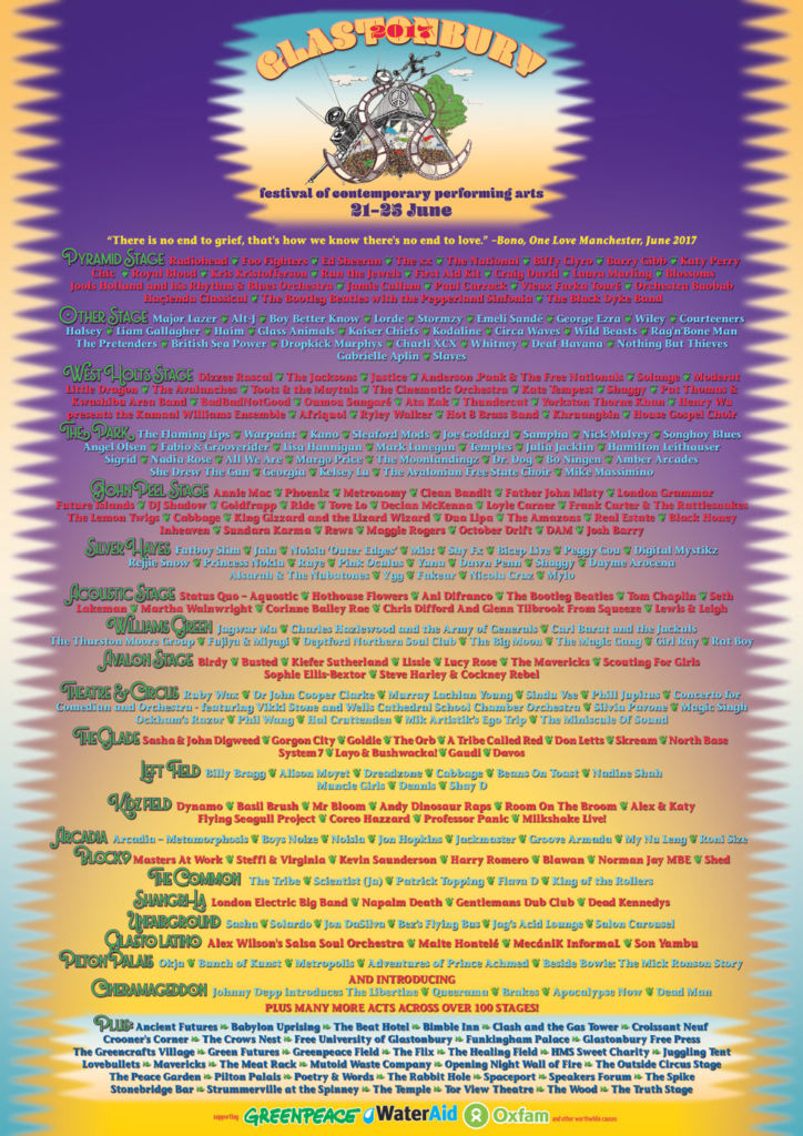 Glastonbury 2017 - Lineup