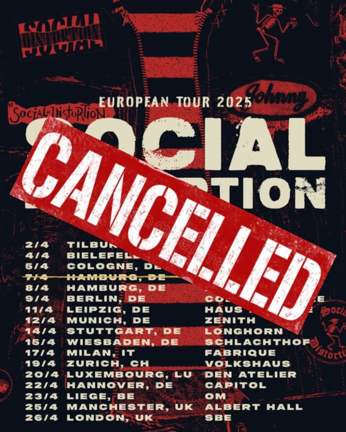 Social Distortion - Tour cancelled